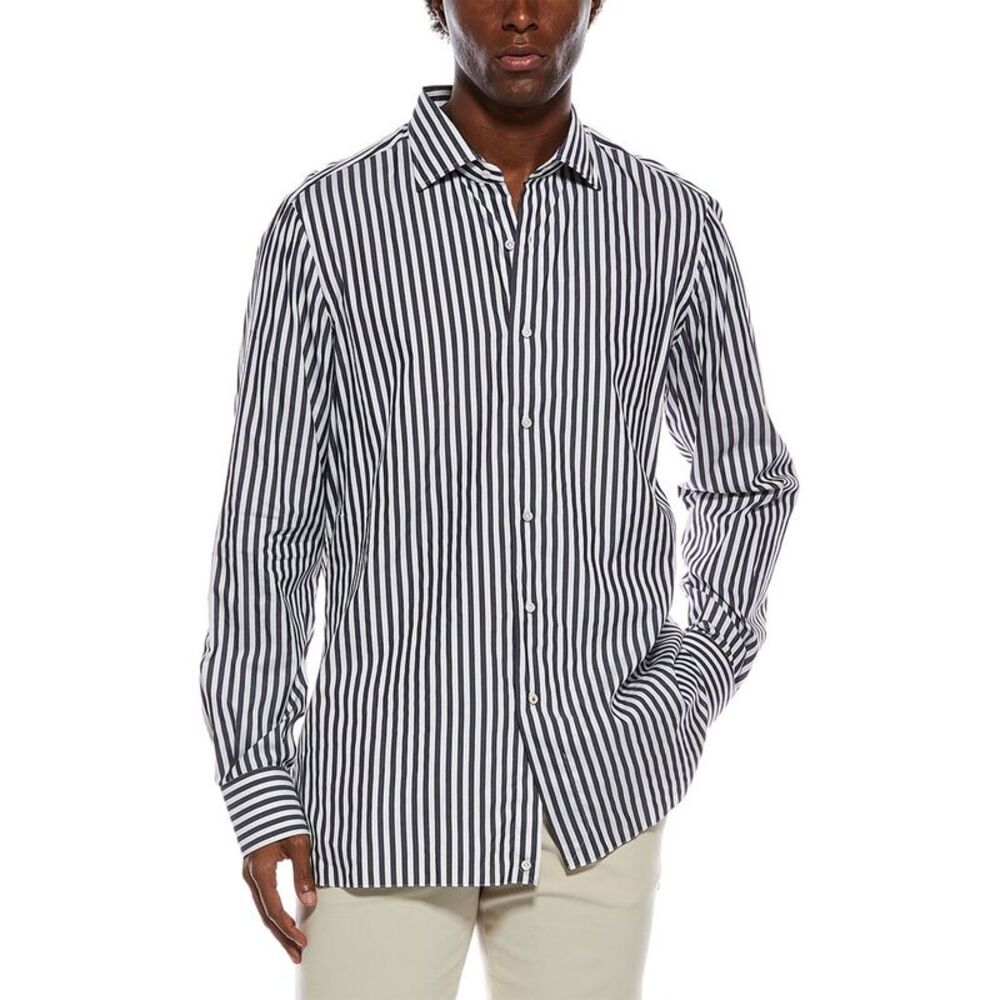 Isaia Mens Dress Shirt, White